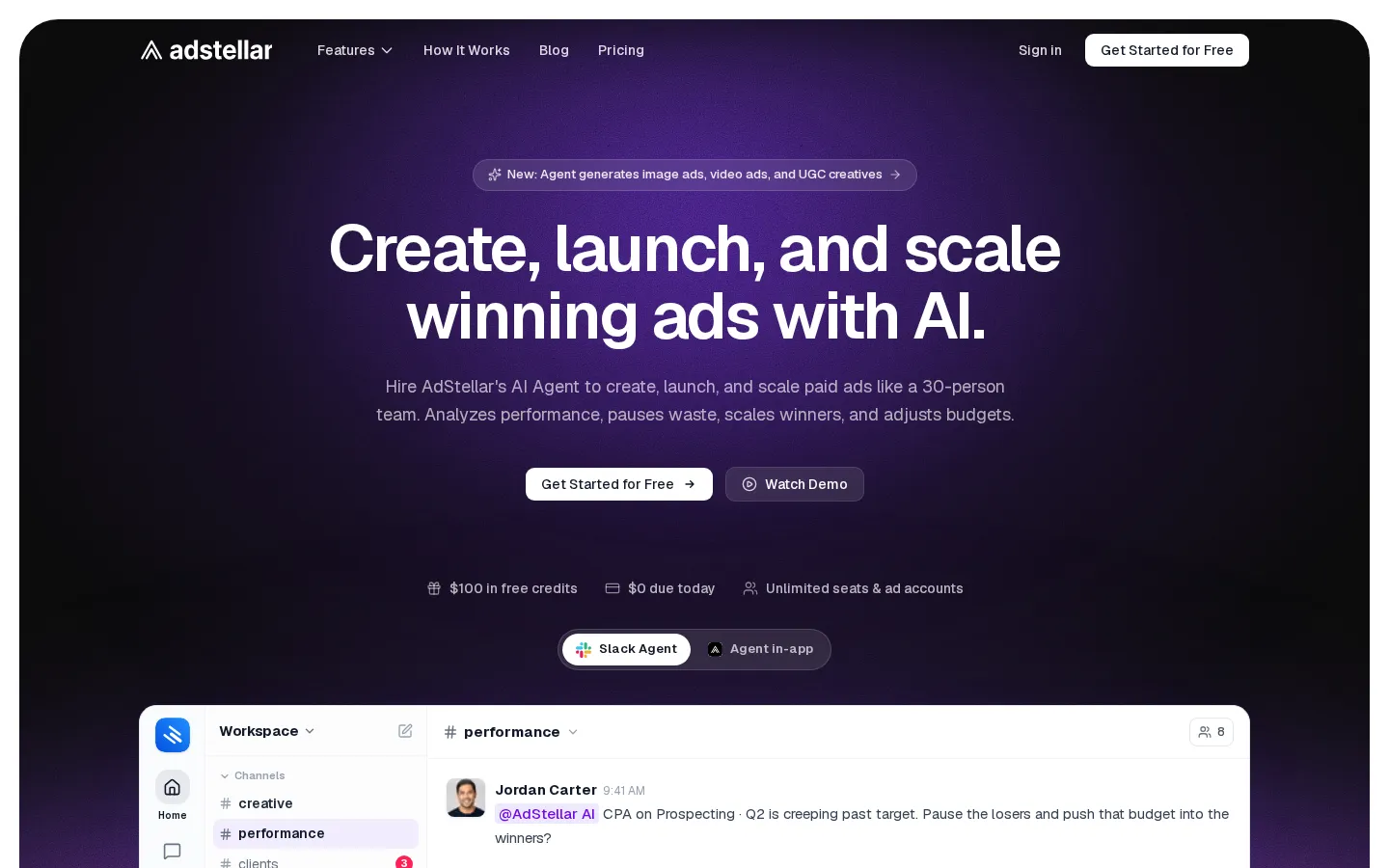 AdStellar Marketing & Advertising product screenshot