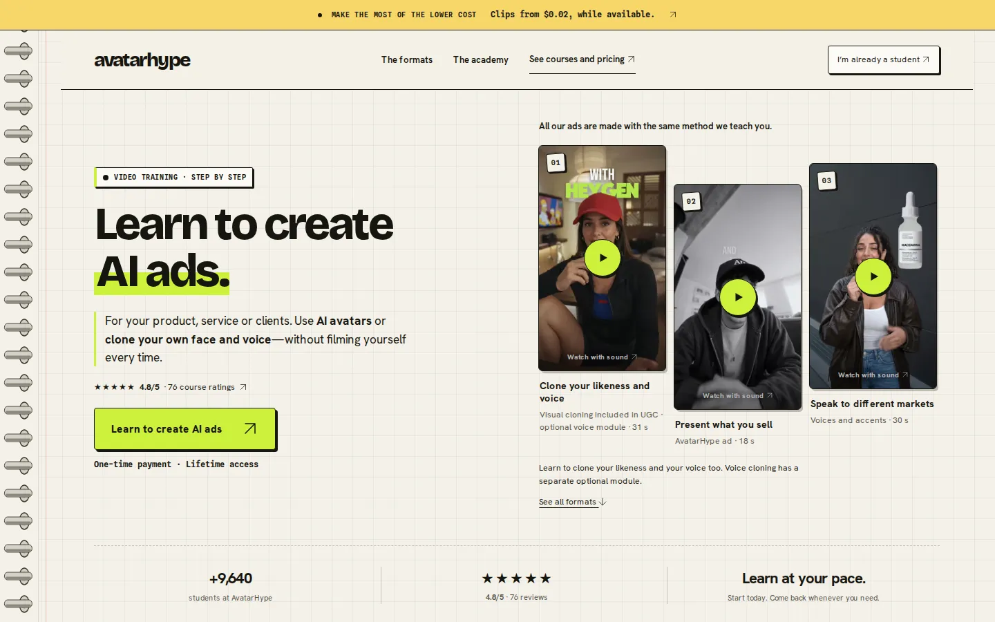 AvatarHype AI Ad Creative product screenshot