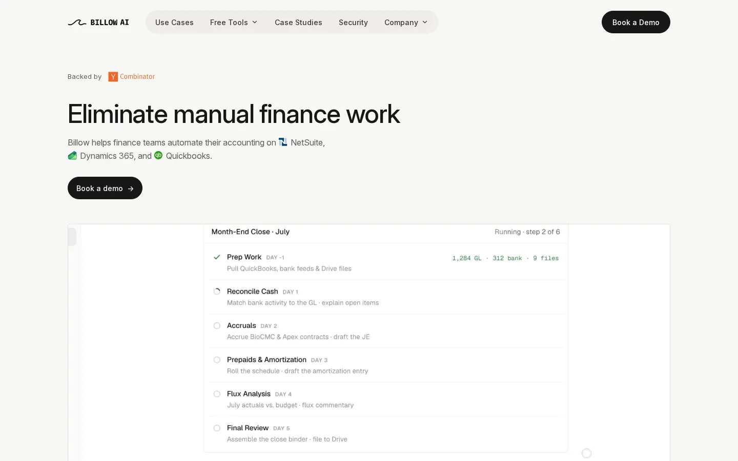 Billow AI For Finance product screenshot