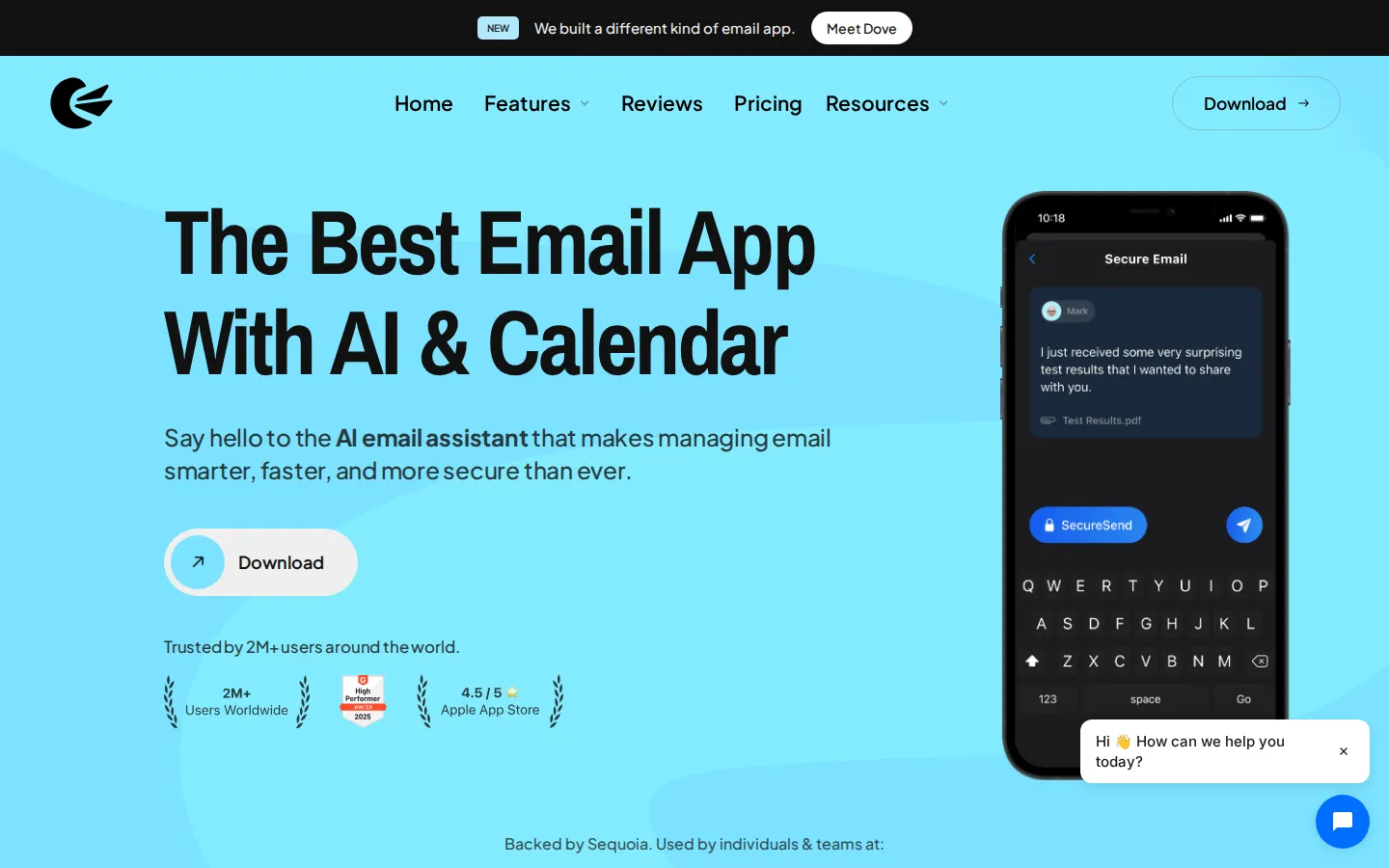 Canary Mail AI Email Assistant product interface screenshot