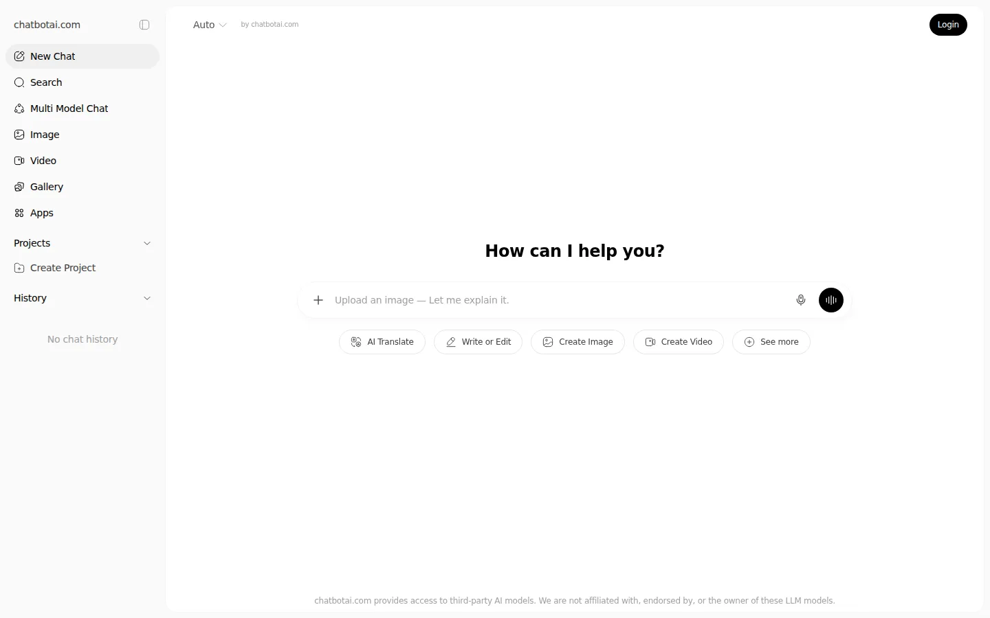 ChatbotAI AI Chatbot product interface screenshot