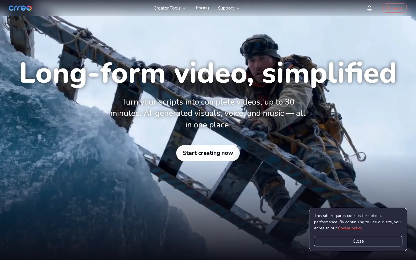 Crreo AI Video & Animation product screenshot