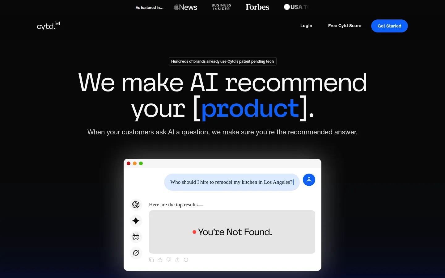 Cytd AI SEO Tools product interface screenshot