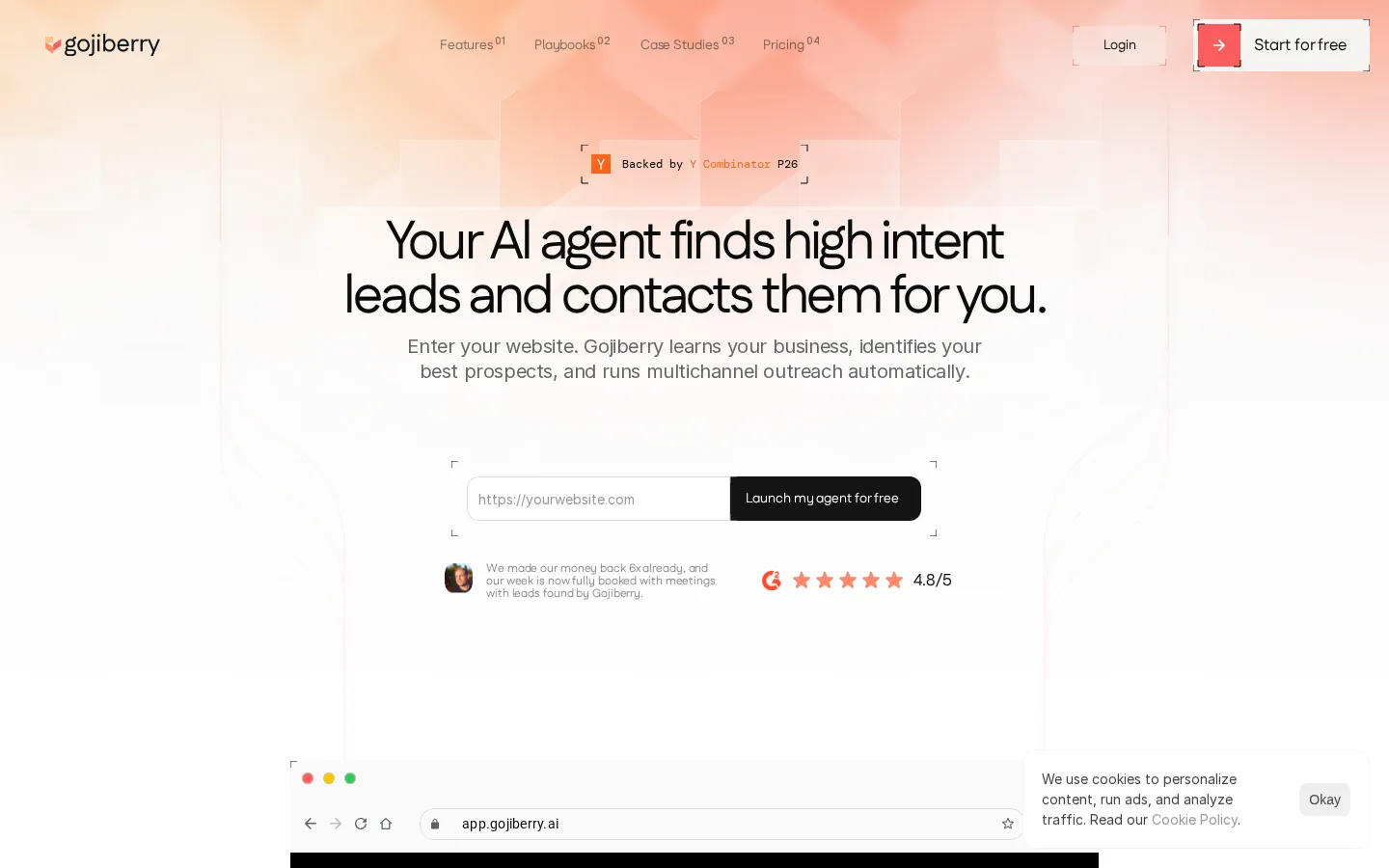 Gojiberry AI AI Sales product interface screenshot