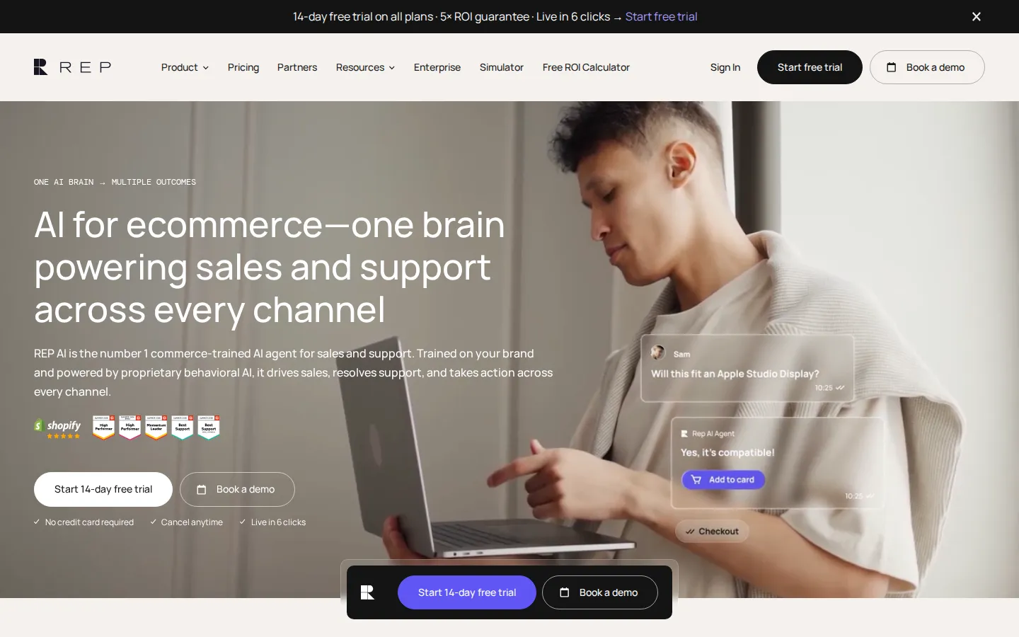 HelloRep AI Sales Assistant product interface screenshot