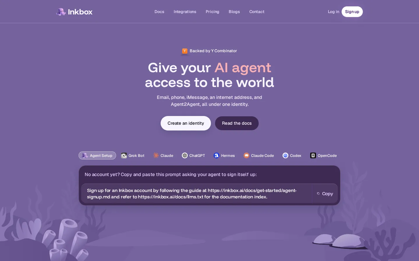 Inkbox AI Agent product interface screenshot
