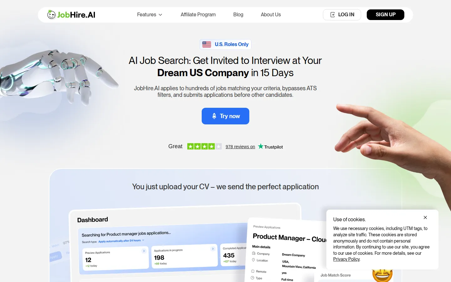 JobHire.AI AI Productivity Tools product screenshot