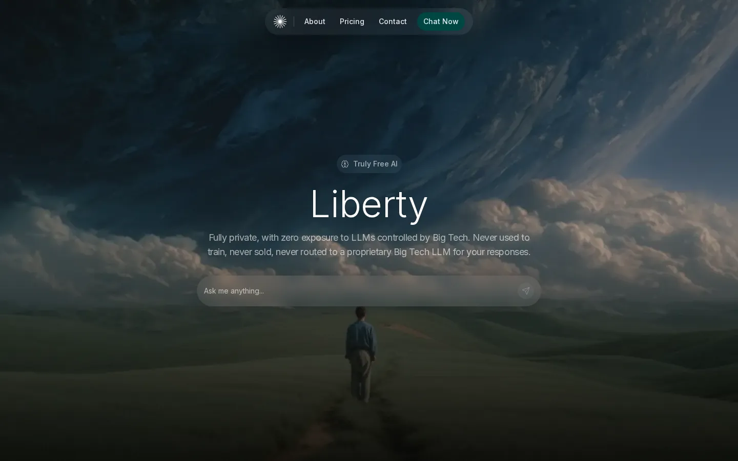 Liberty AI AI Chatbot product interface screenshot