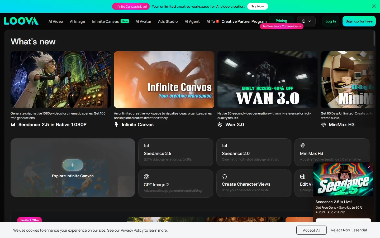 Loova AI AI Video Generator product interface screenshot