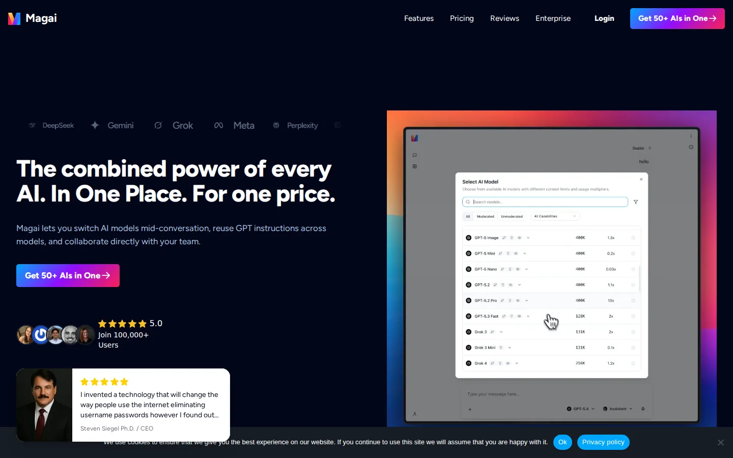 Magai AI Chatbot product screenshot