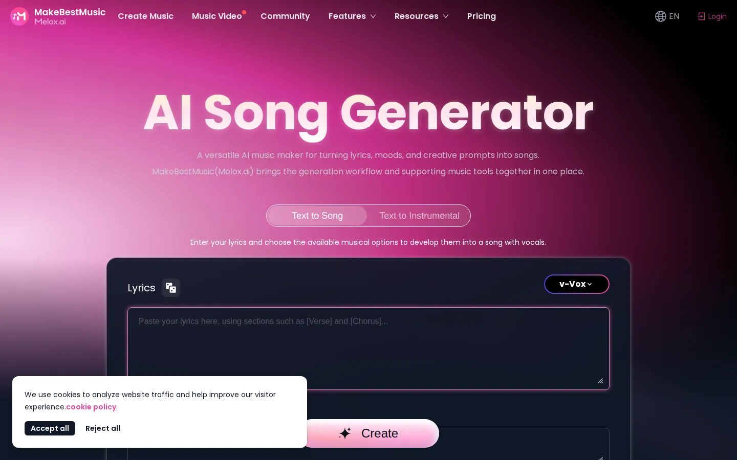 MakeBestMusic AI Music Generator product interface screenshot
