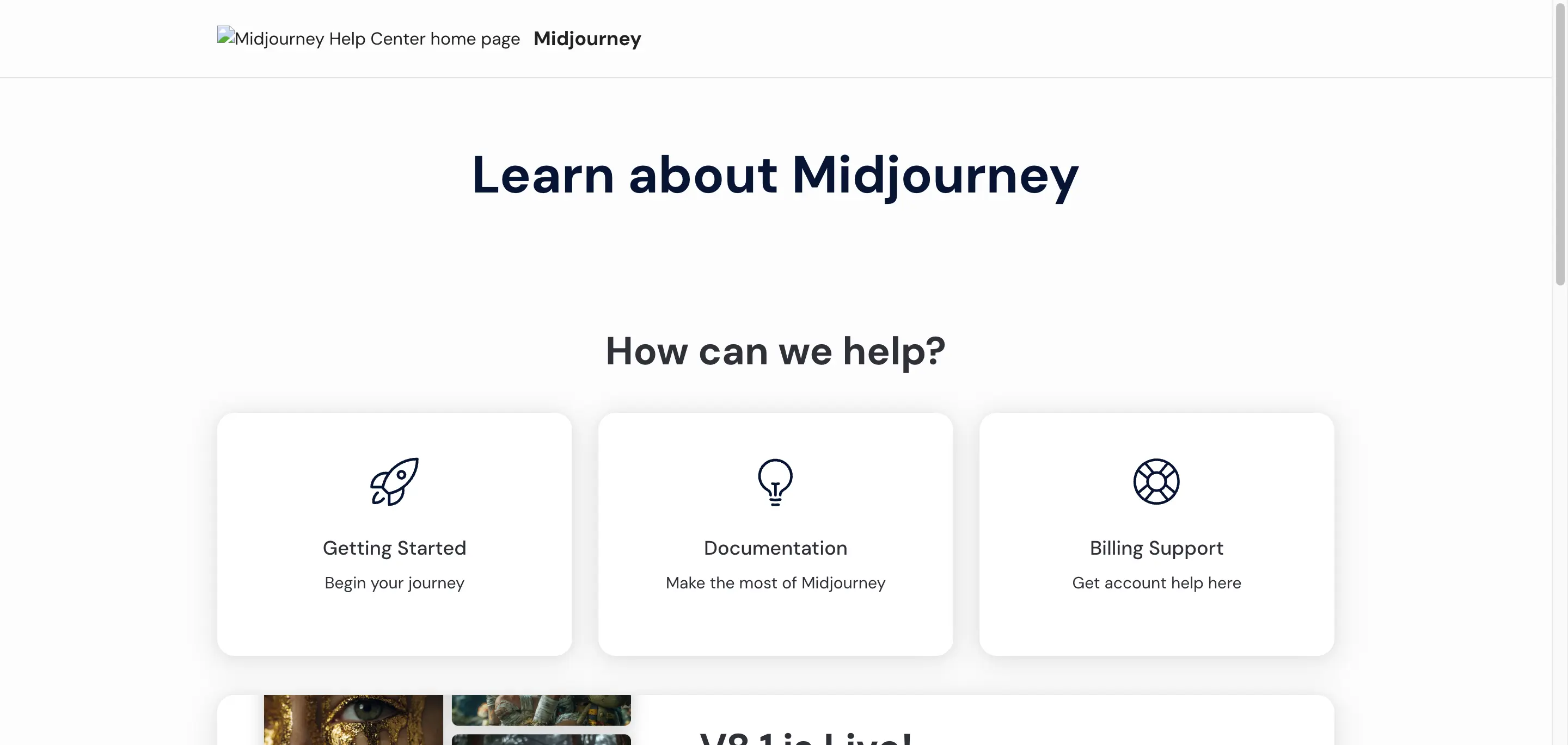 Midjourney AI Image Generator product interface screenshot