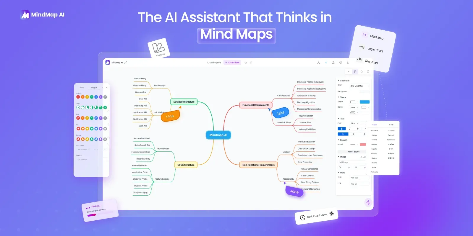 MindMap AI AI Productivity Tools product screenshot