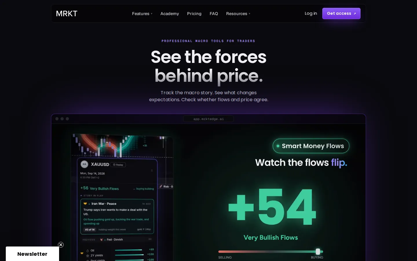 MRKT AI For Finance product screenshot