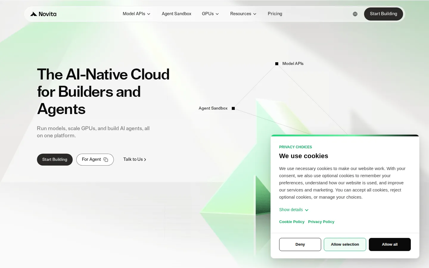 Novita AI AI Developer Tools product screenshot