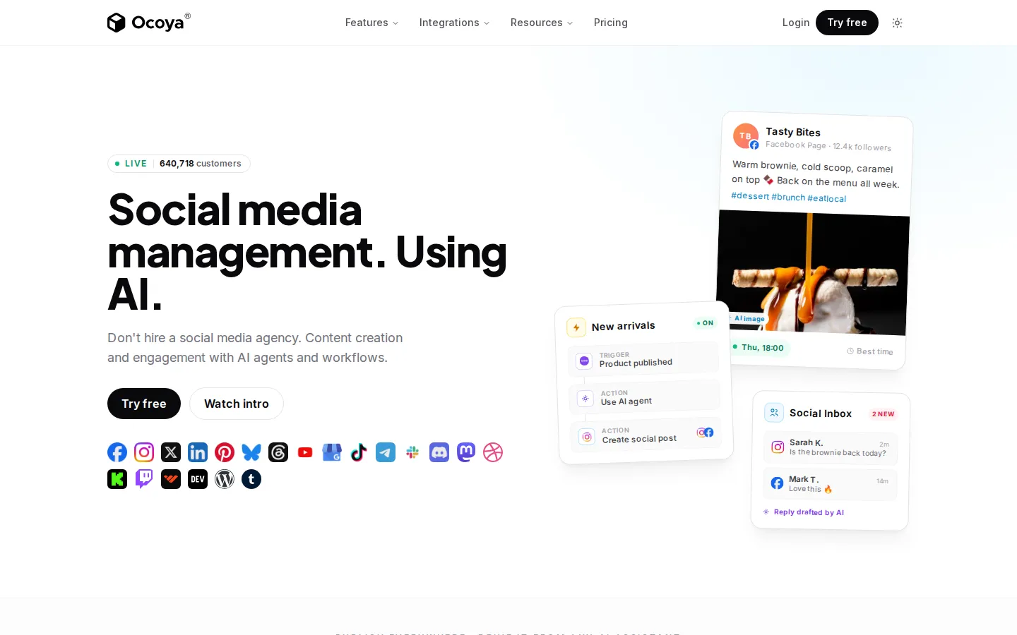Ocoya Marketing & Advertising product screenshot