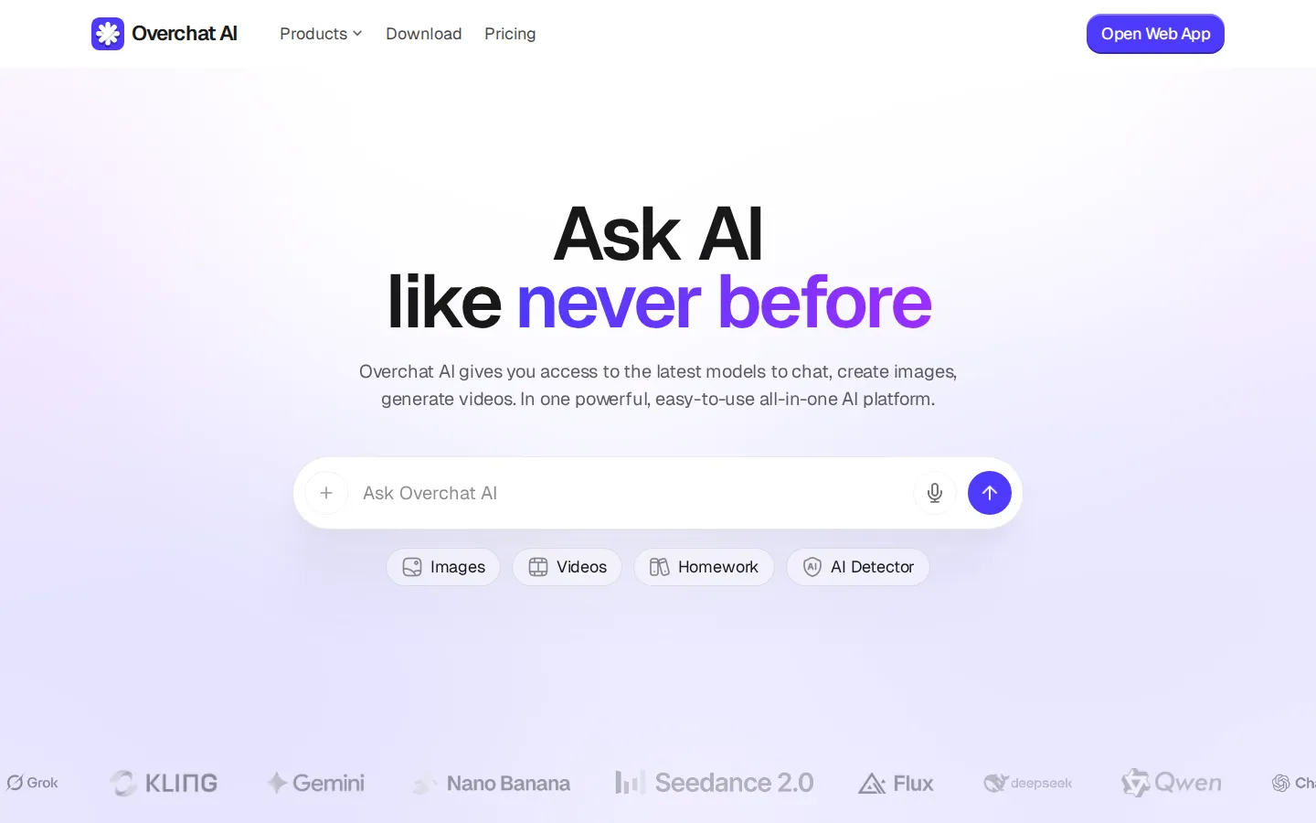 Overchat AI AI Chatbot product screenshot