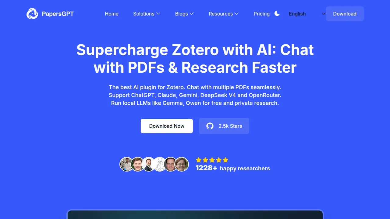 PapersGPT AI Research Tool product screenshot