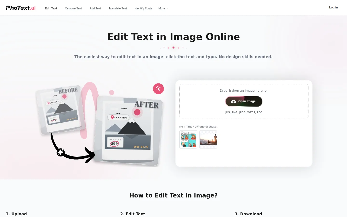 PhoText.ai Image Generation & Editing product screenshot