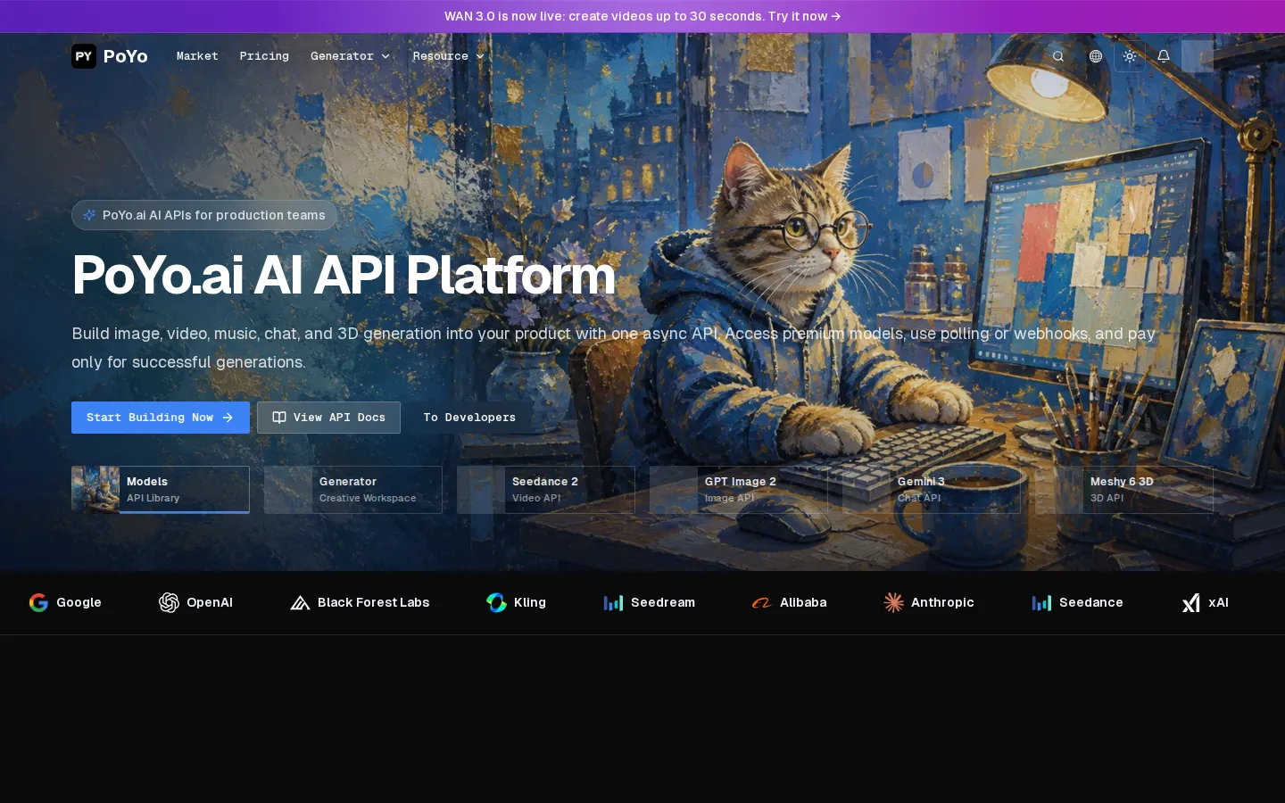 PoYo.ai AI API product screenshot