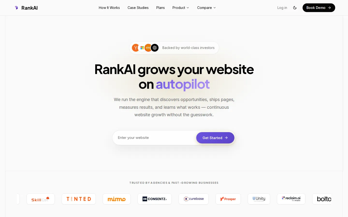 RankAI AI SEO Tools product interface screenshot