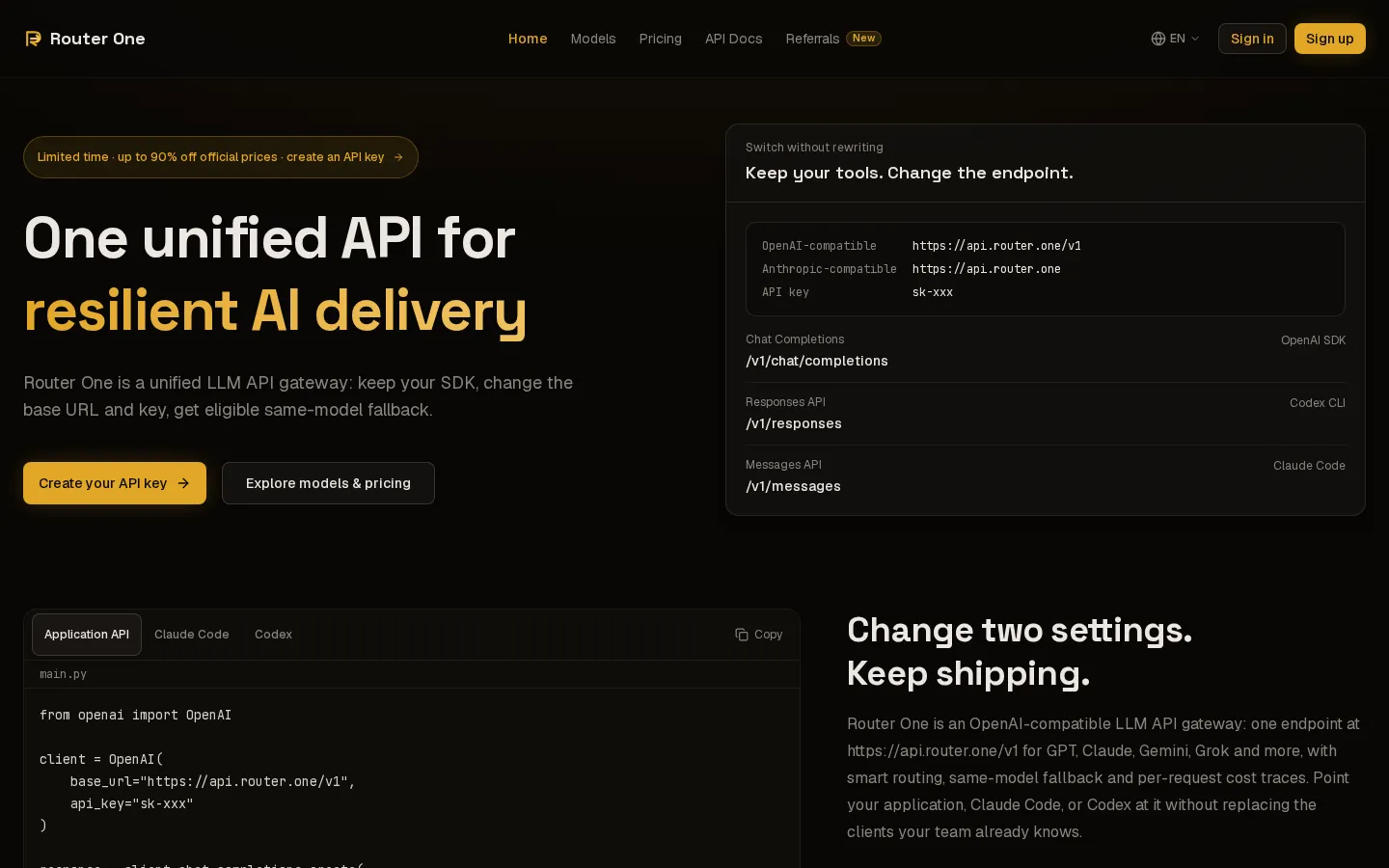 Router One Coding & Development product screenshot