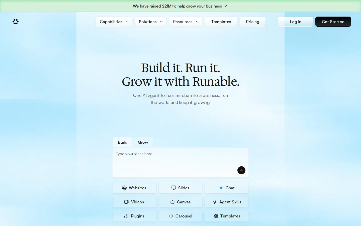 Runable AI Workflow product screenshot