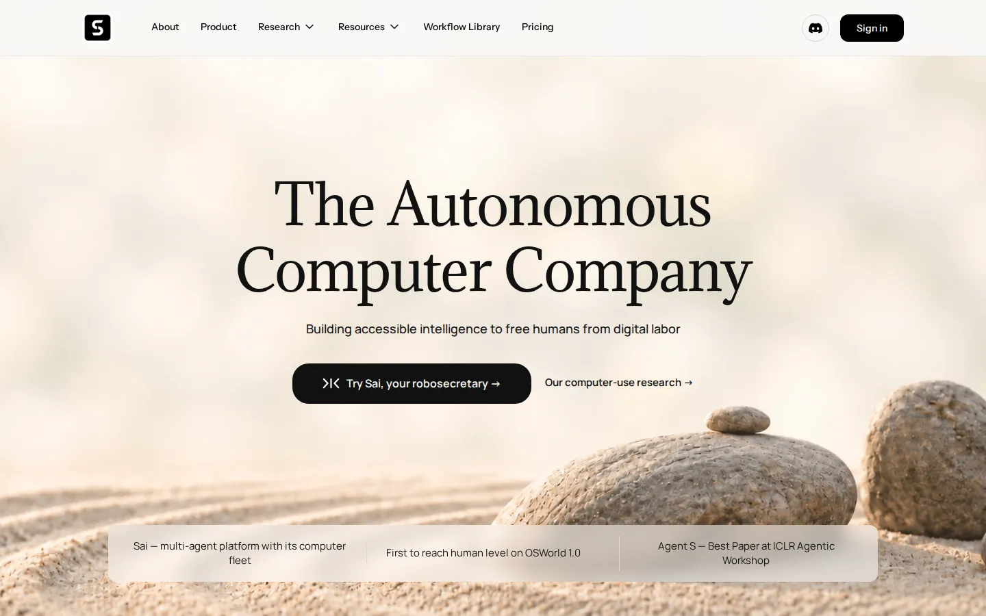 Simular AI Agent product screenshot