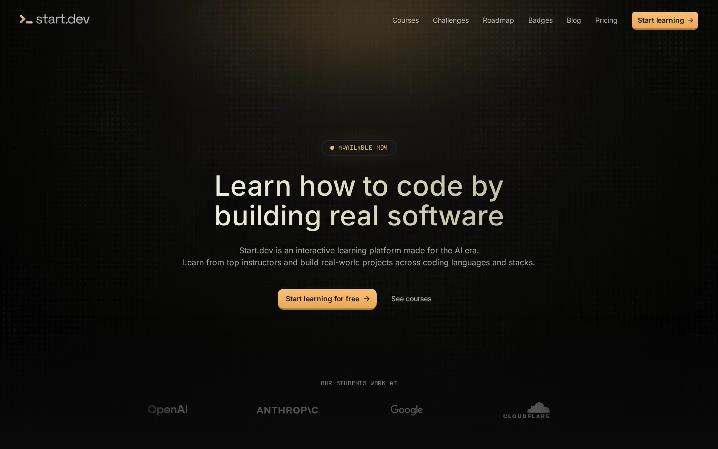 Start.dev Education & Translation product interface screenshot
