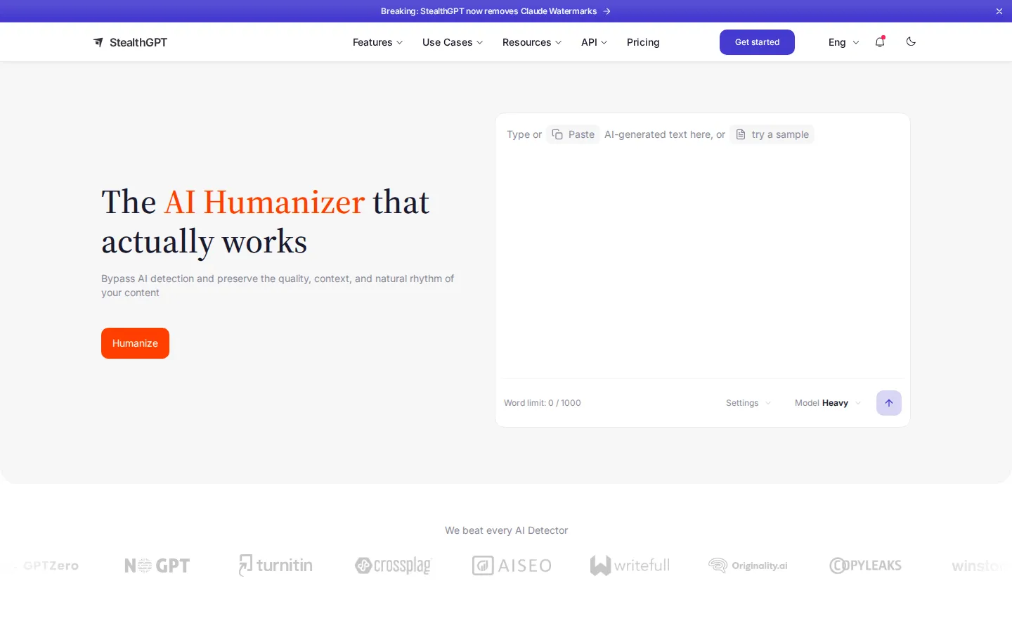 StealthGPT AI Copywriting product screenshot