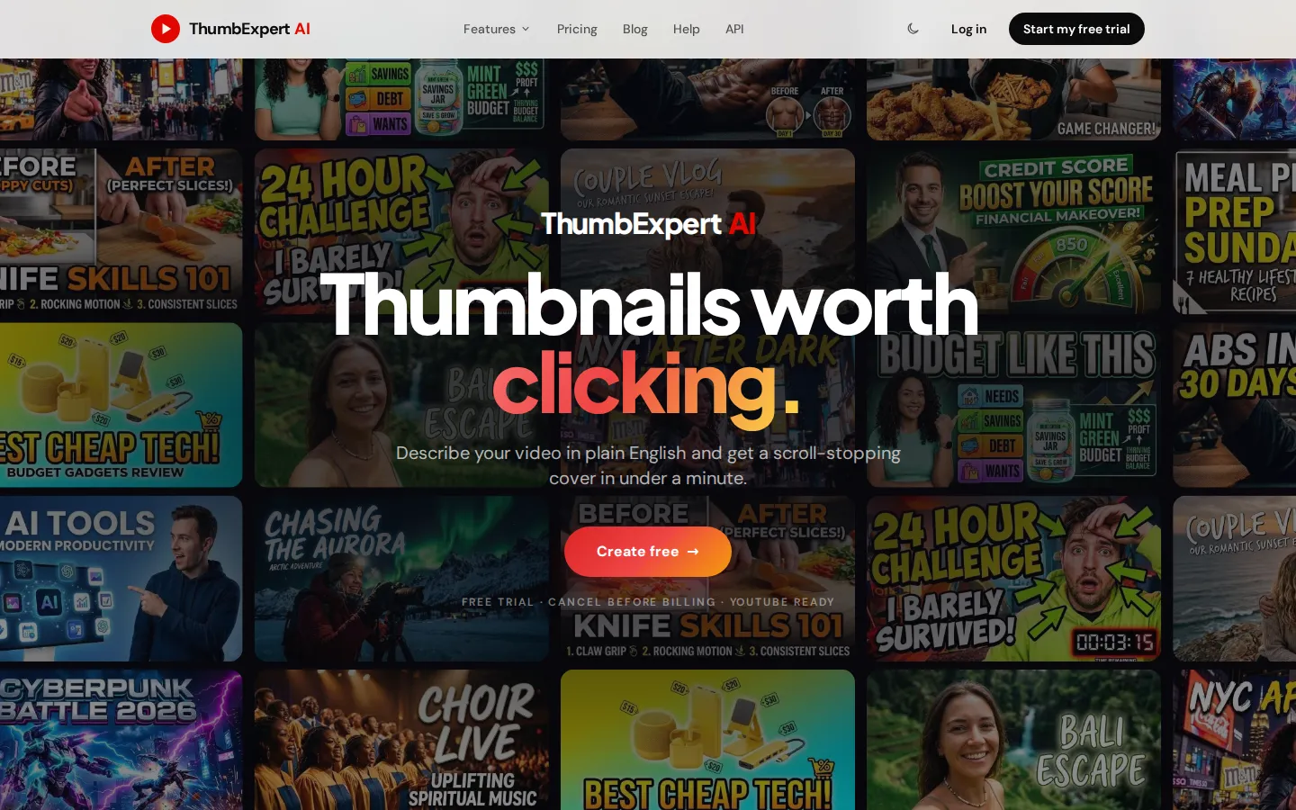 ThumbExpert AI AI Image Generator product screenshot