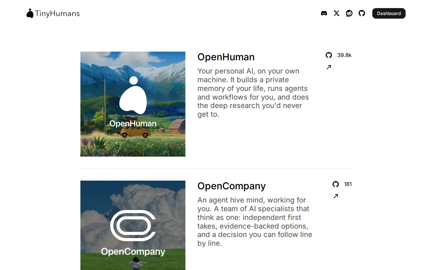 TinyHumans AI Agent product screenshot