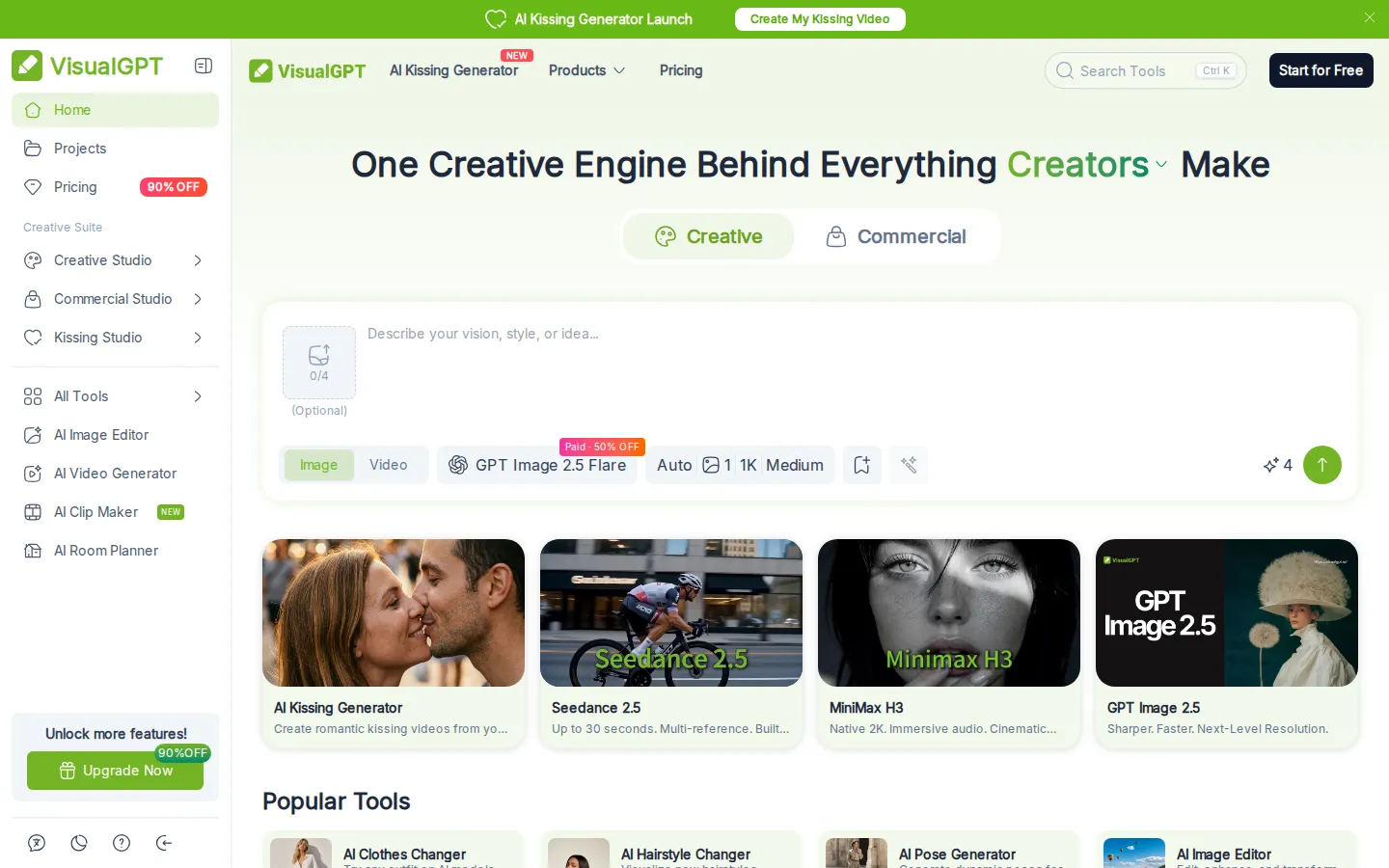 VisualGPT AI Product Photography product screenshot