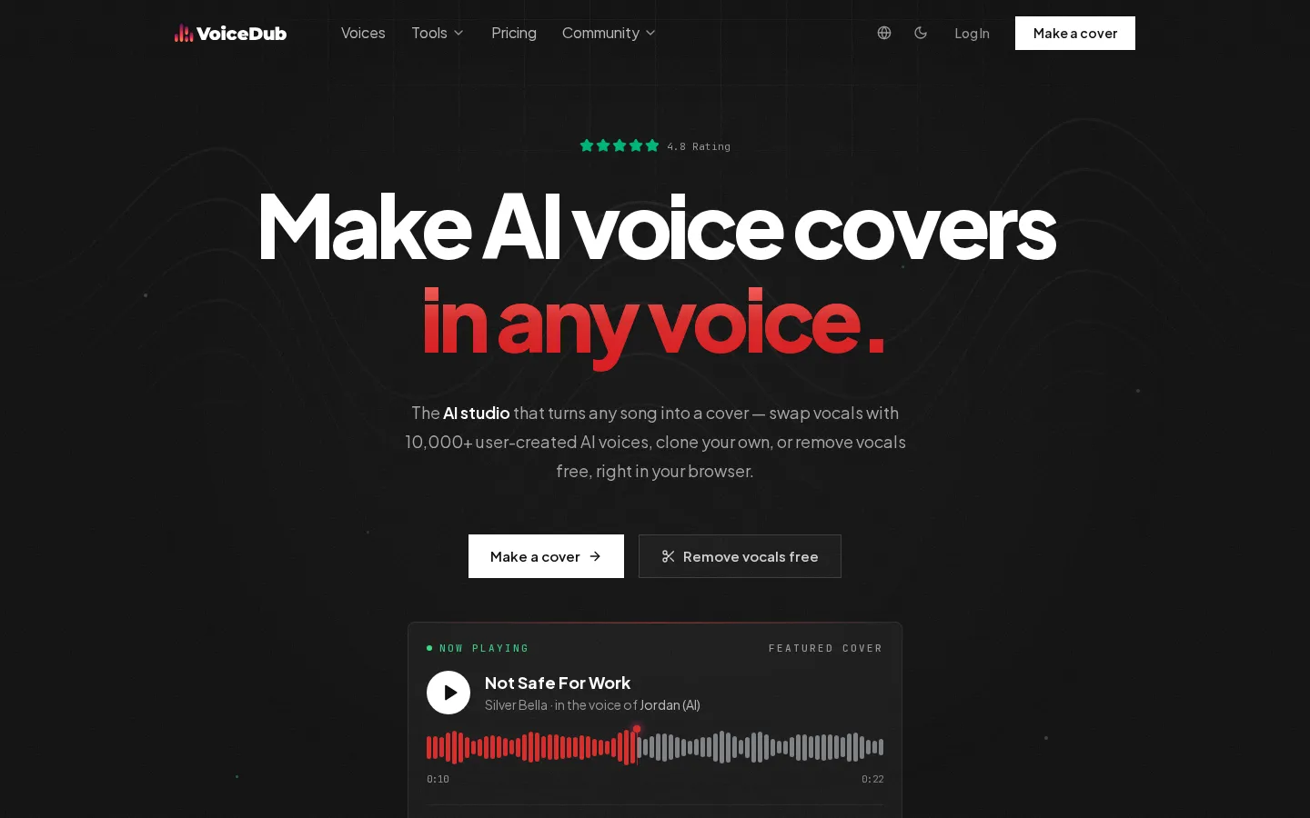VoiceDub Music & Audio product screenshot