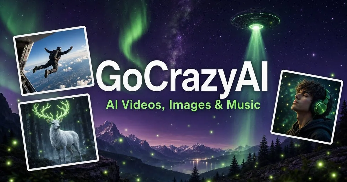 GoCrazyAI AI Animation Generator product interface screenshot