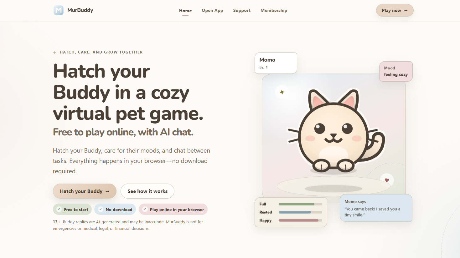 MurBuddy AI Games product interface screenshot