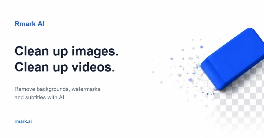 Rmark AI AI Video Editor product interface screenshot