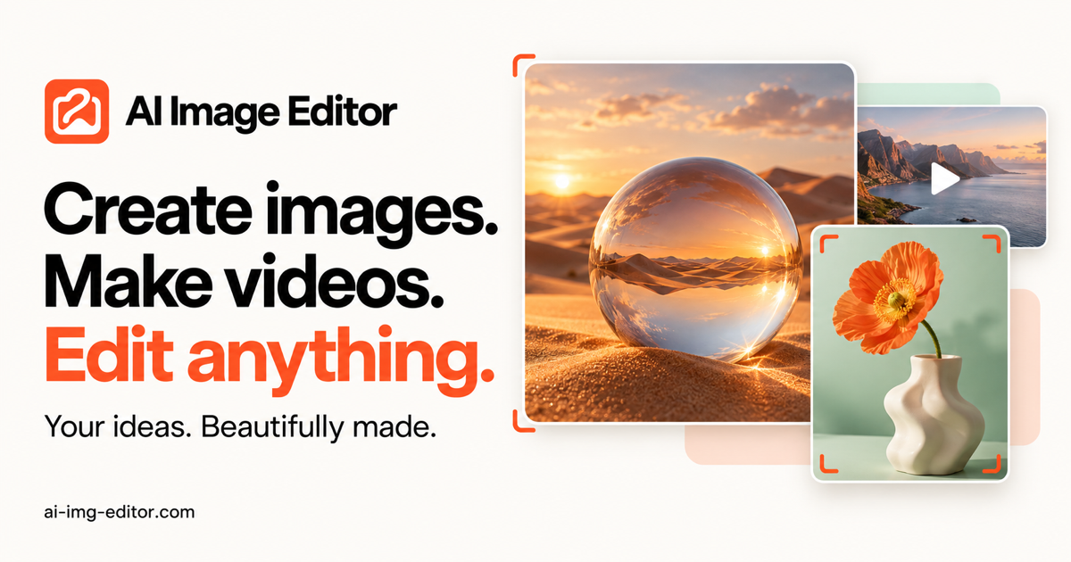 AI Image Editor AI Image Generator product interface screenshot