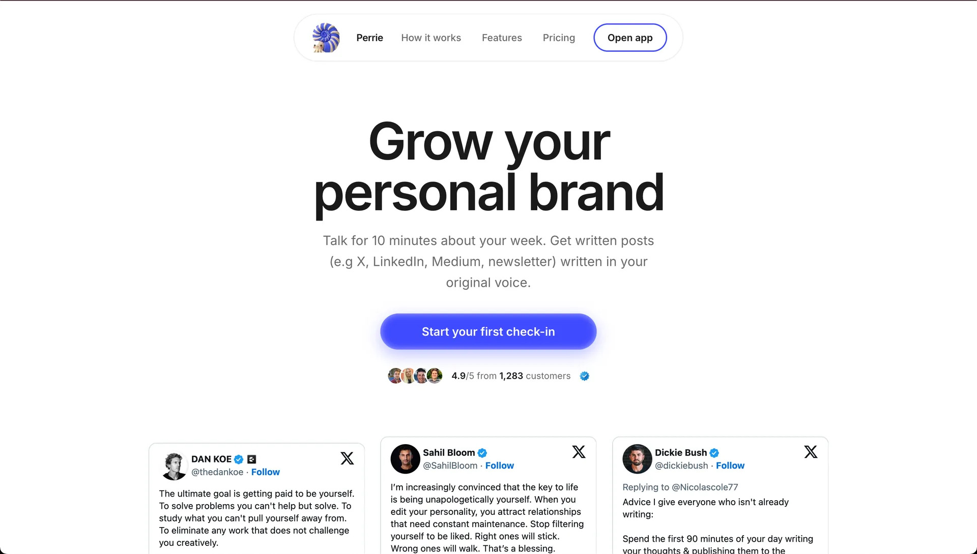 Perrie AI Productivity Tools product interface screenshot