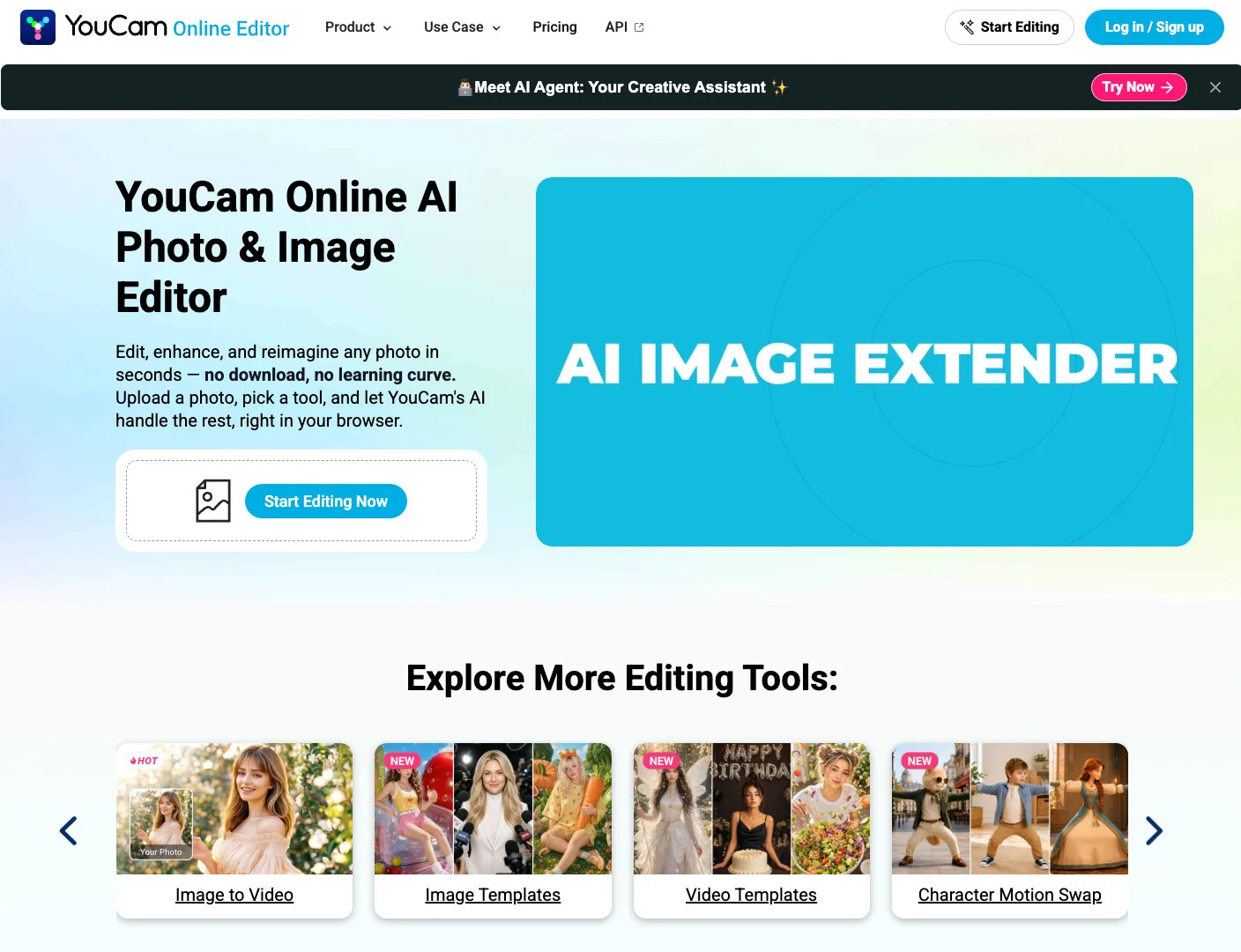 YouCam Online Editor AI Art Generator product screenshot