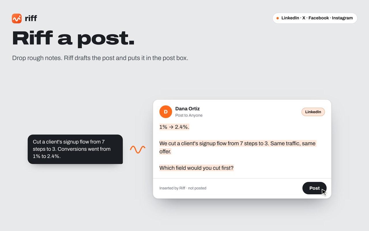 Riff AI Reply product interface screenshot