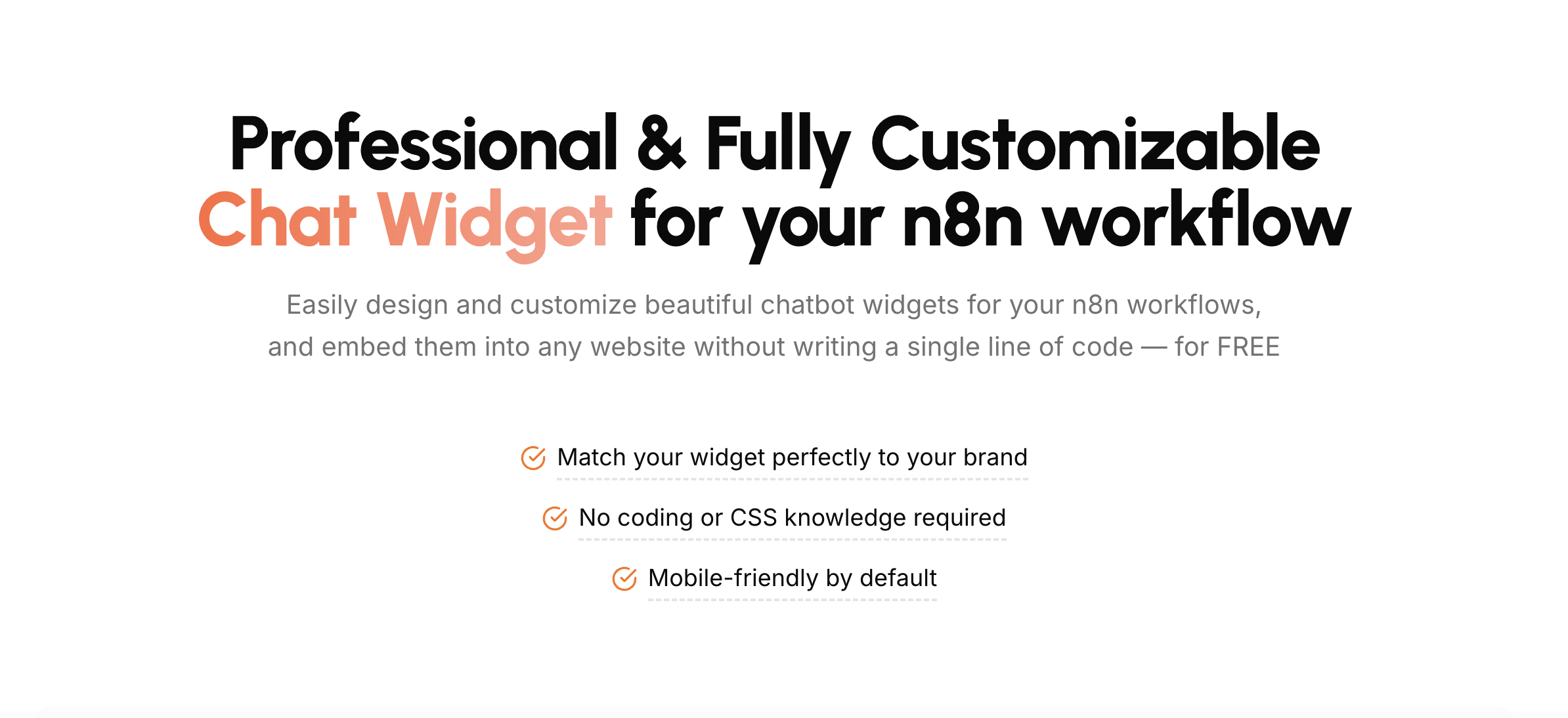N8N Chat UI AI Chatbot product interface screenshot