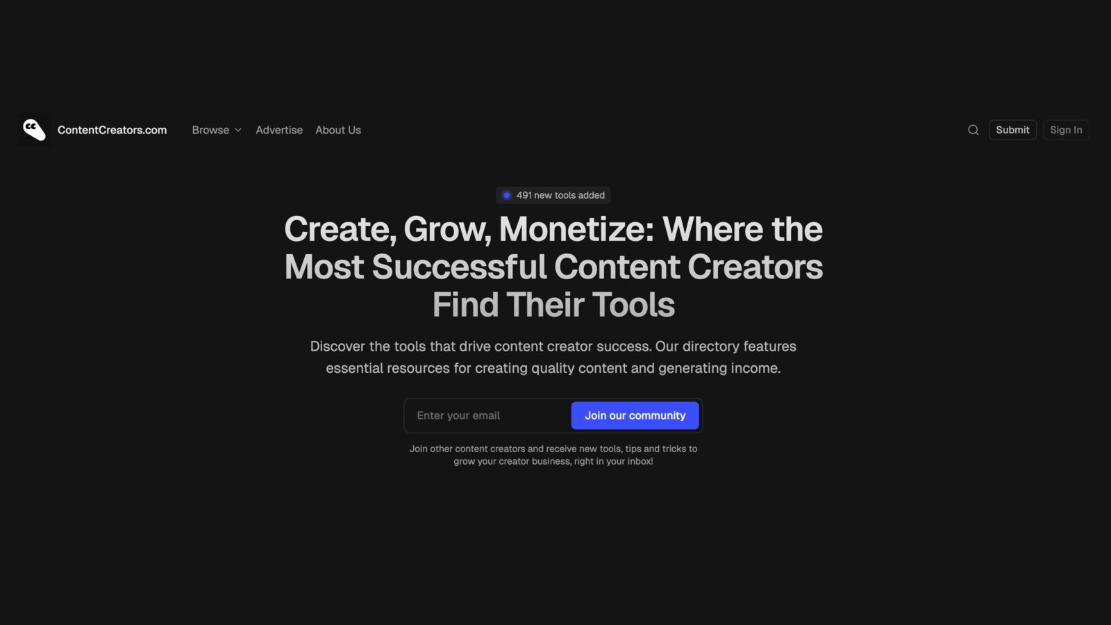 ContentCreators.com AI Jobs product screenshot