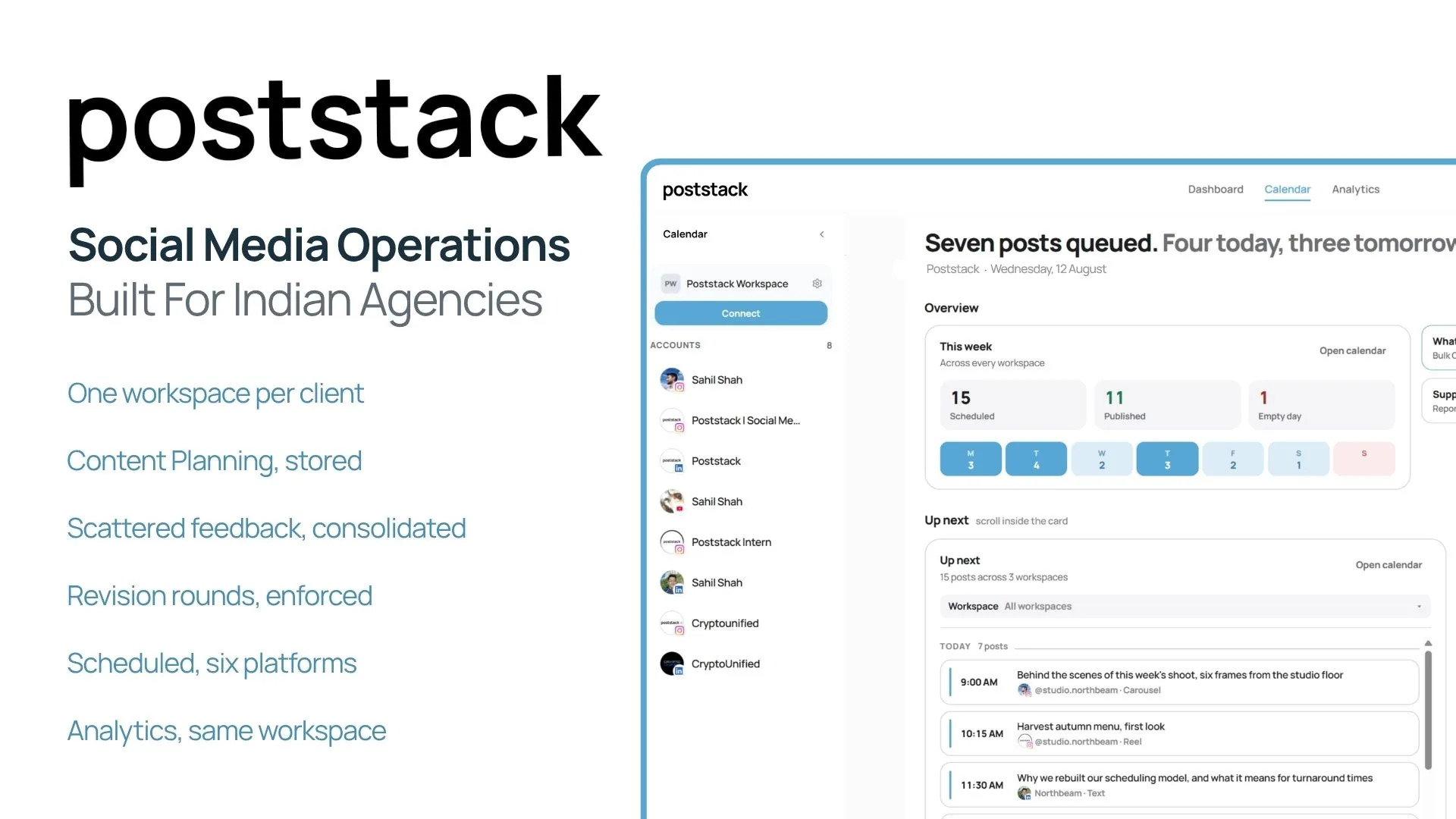 Poststack AI Digital Marketing product screenshot