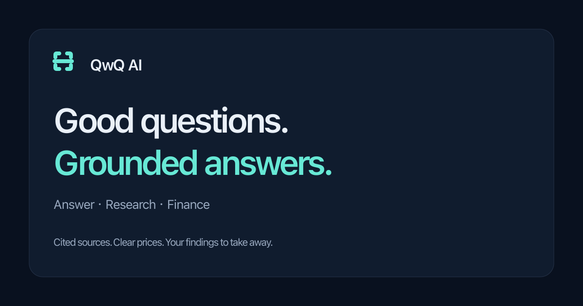 QwQ AI AI Research Tool product screenshot