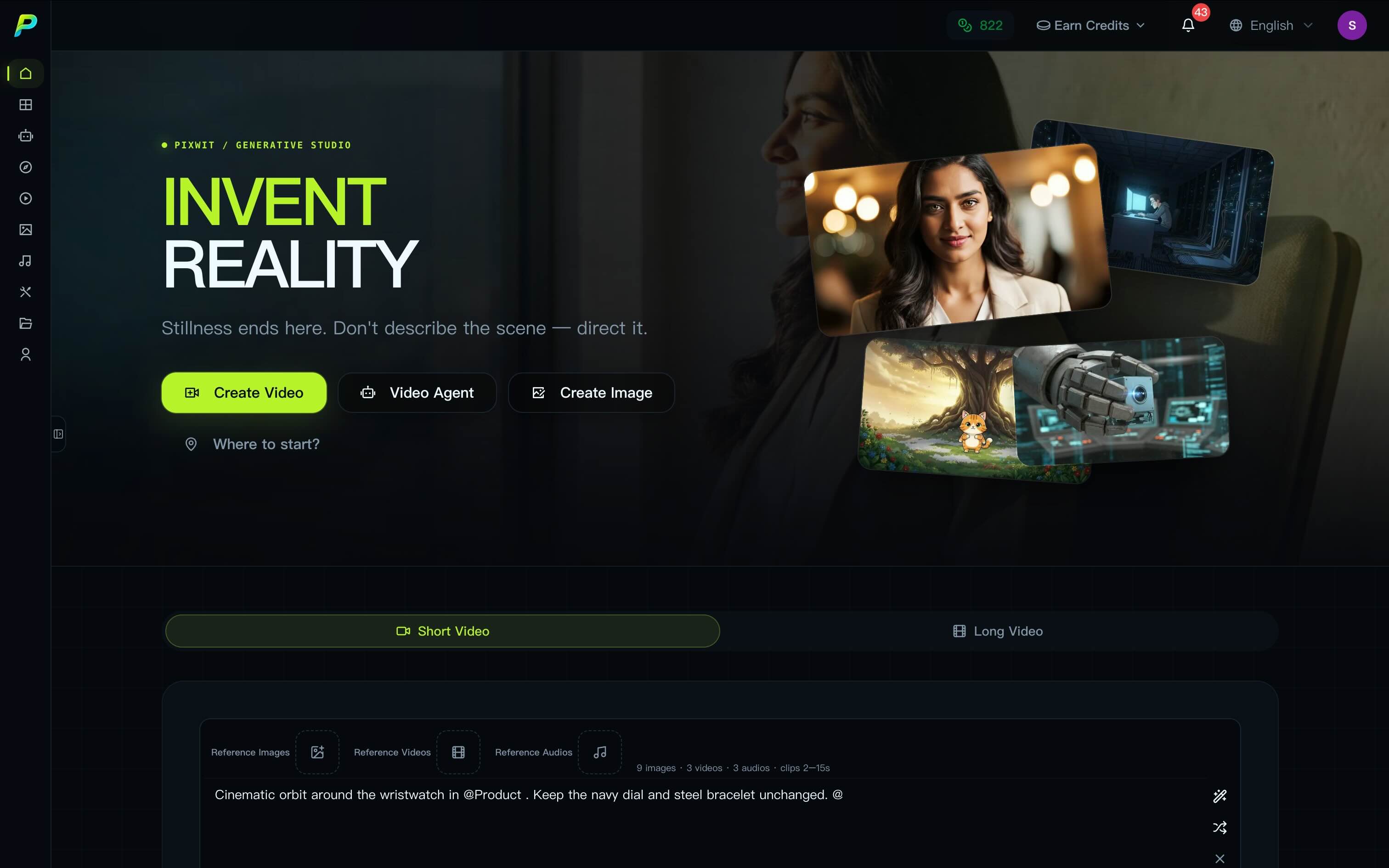 Pixwit AI Animated Video product interface screenshot