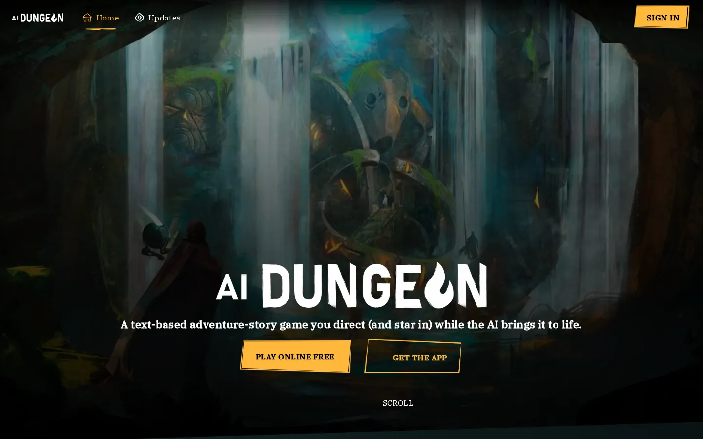 AI Dungeon AI Games product interface screenshot