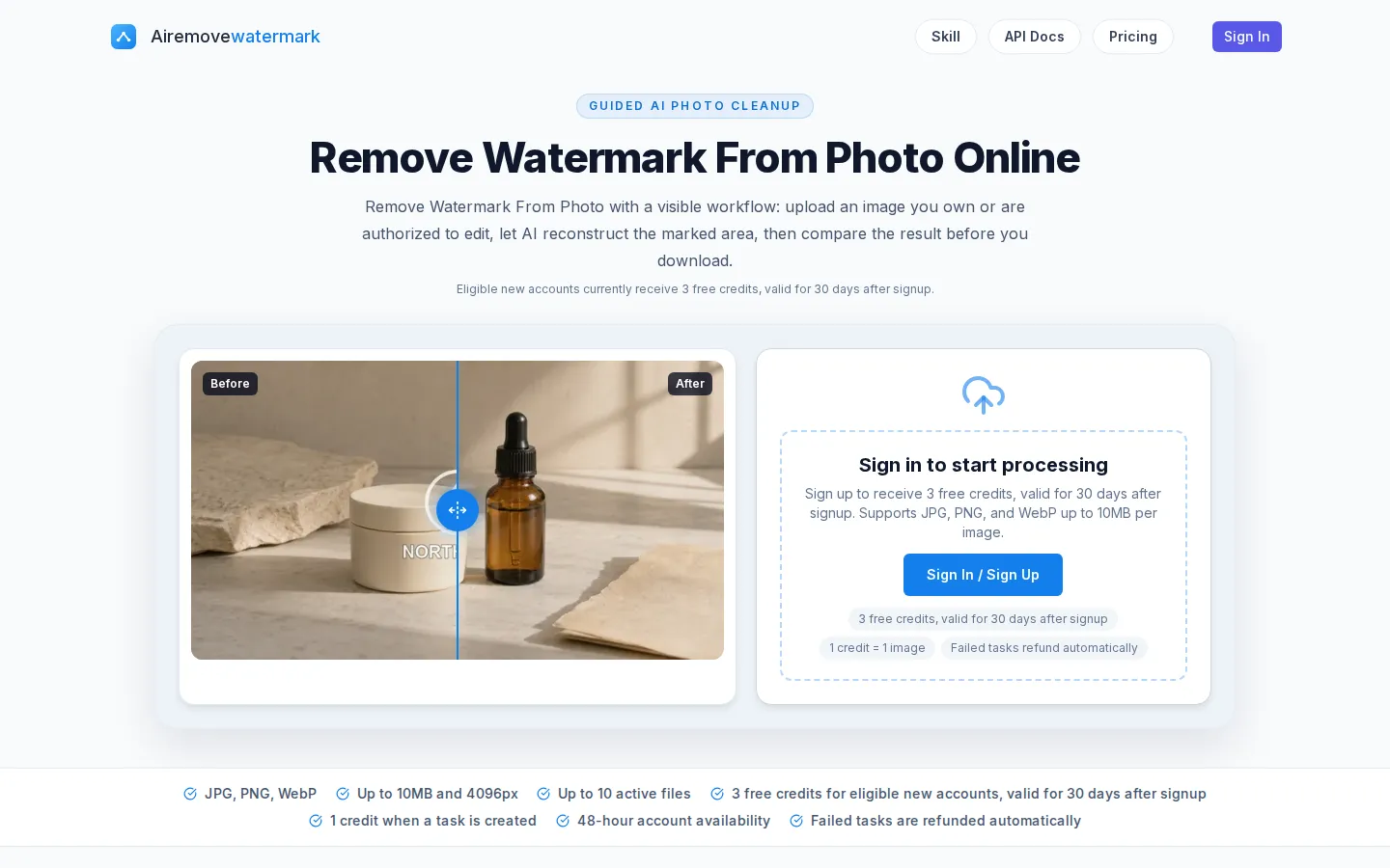 AI Remove Watermark Image Generation & Editing product screenshot