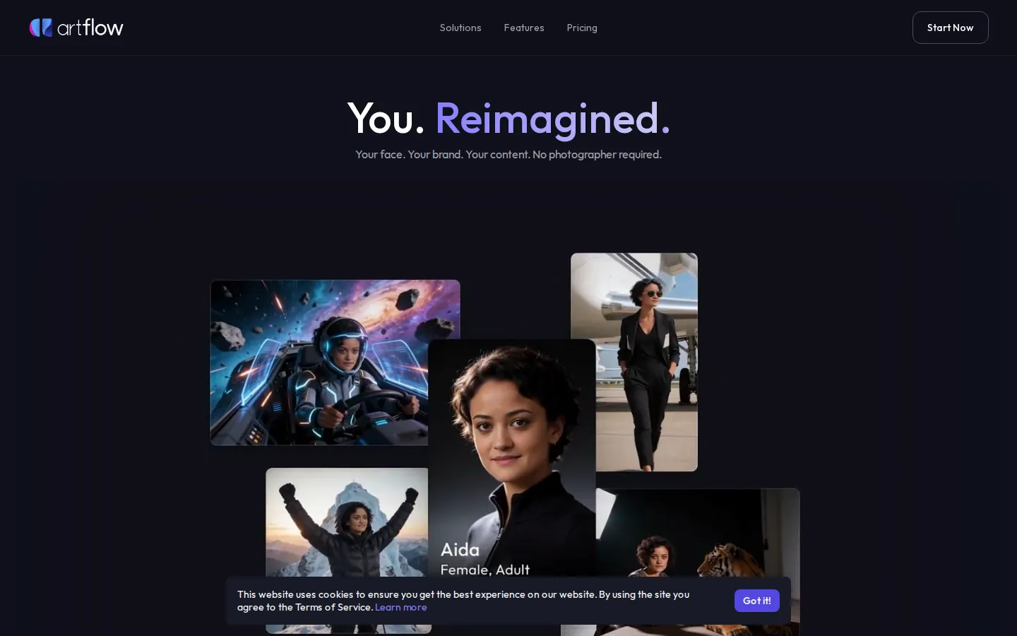 Artflow AI Avatar Video Generator product interface screenshot