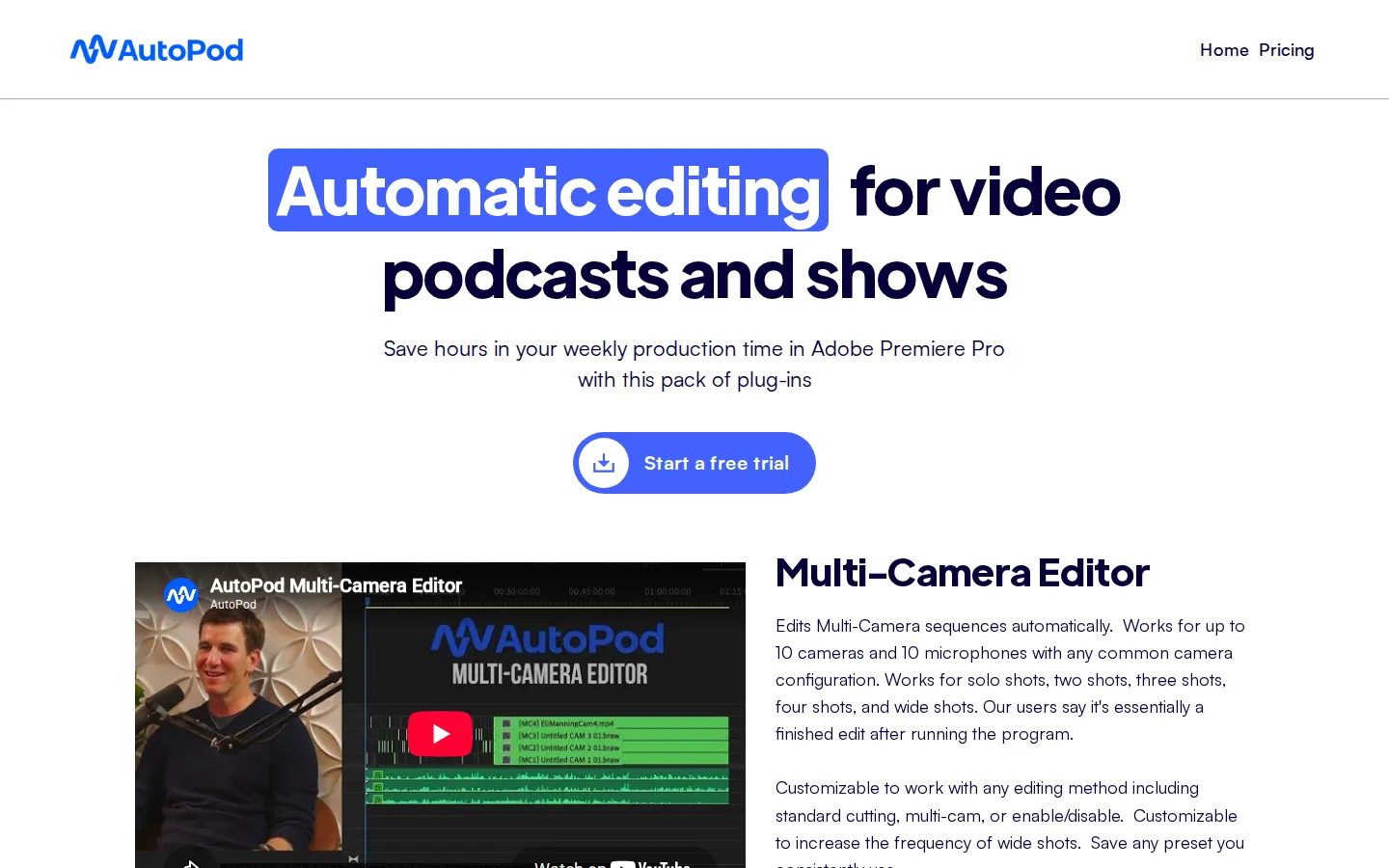 AutoPod AI Short Video Generator product screenshot